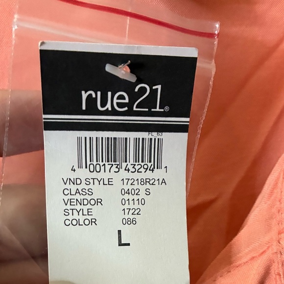 🆕Rue21 Women's Coral Sleeveless Utility Shirt Dress L🆕 - Picture 10 of 10